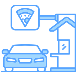 percorribile in auto icona