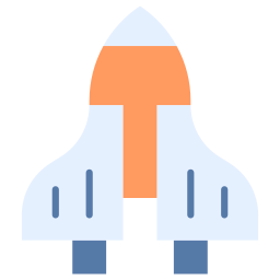 Space rocket icon