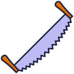 Two handed saw icon