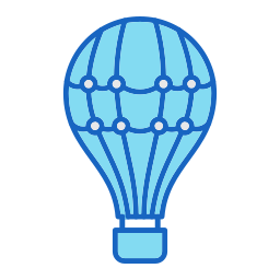 Hot air balloon icon