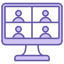 réunion en ligne Icône