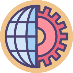 Earth grid icon