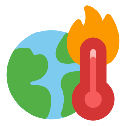 le réchauffement climatique Icône