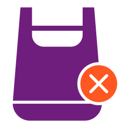 No plastic bags icon