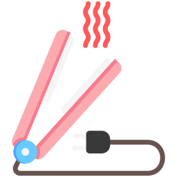 Żelazko do włosów ikona