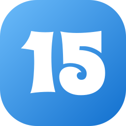 Number 15 icon