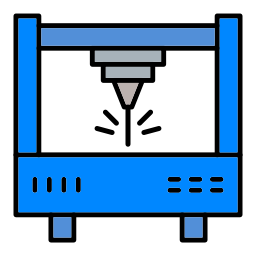 Laser cutting machine icon