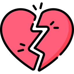 Broken heart icon