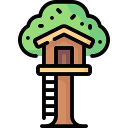 Tree house icon