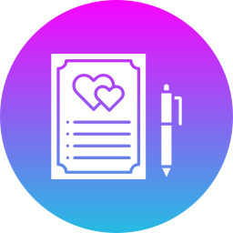 Wedding contract icon