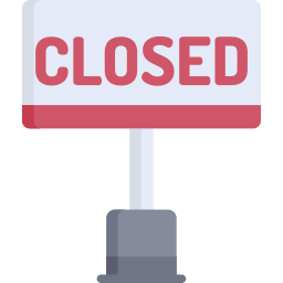 Closed sign icon