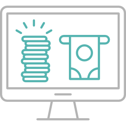acesso a operações bancárias via internet Ícone