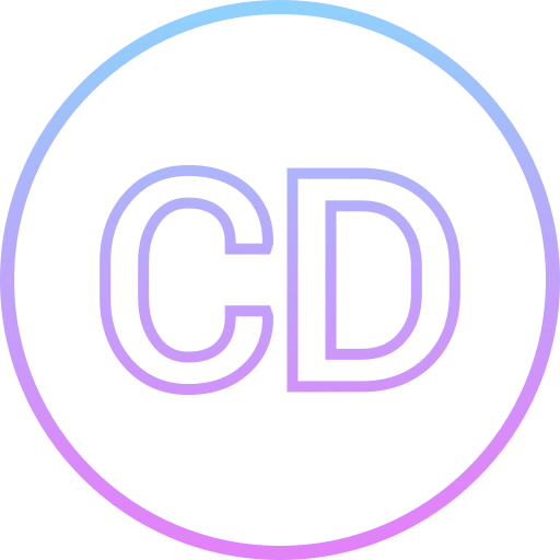 cd Generic gradient outline icon