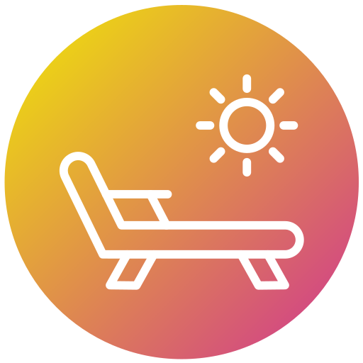 Beach chair Generic gradient fill icon