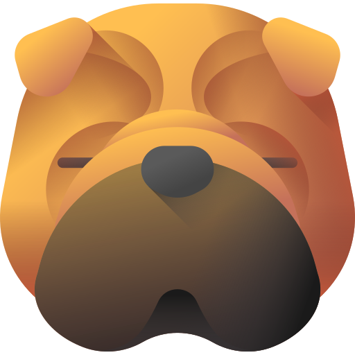 shar pei 3D Color icona