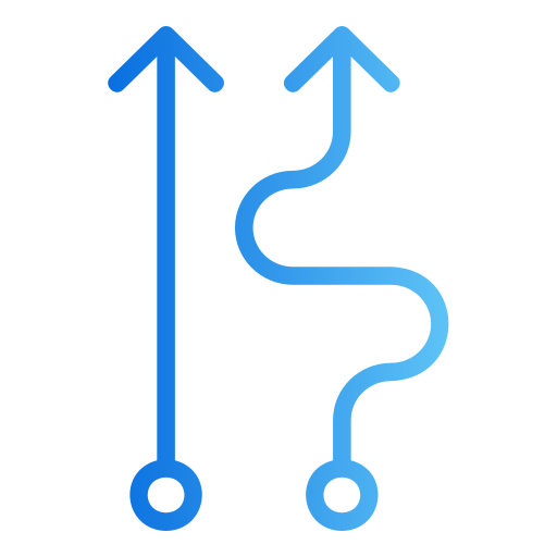 route Generic gradient outline icon