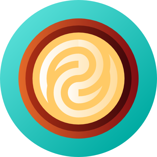 麺 Flat Circular Gradient icon