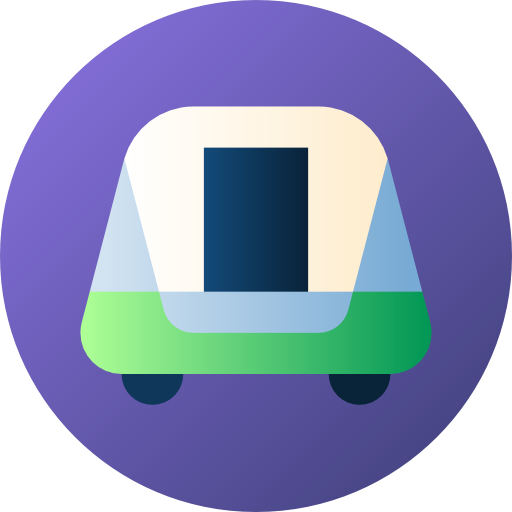 wagen Flat Circular Gradient icon