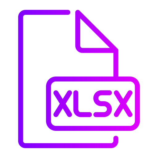 xlsx Generic gradient outline icon