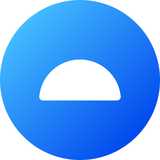 Half circle Generic gradient fill icon