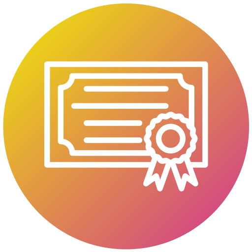 Certificate Generic gradient fill icon