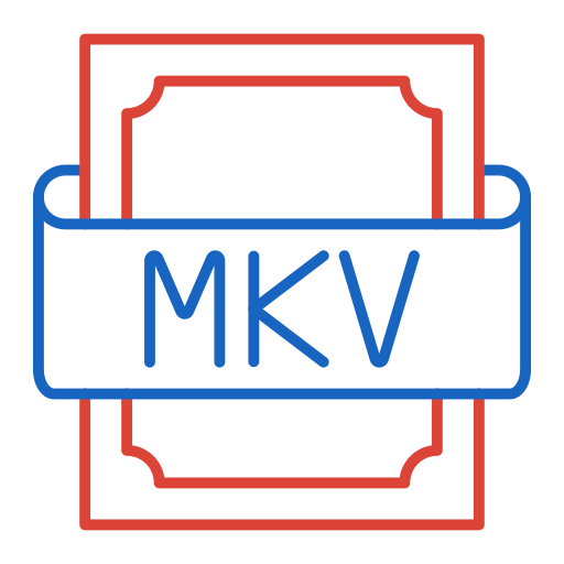 mkv Generic color outline icon