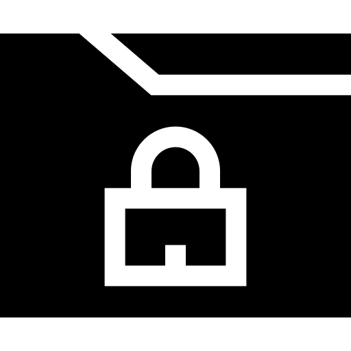 données confidentielles Basic Straight Filled Icône