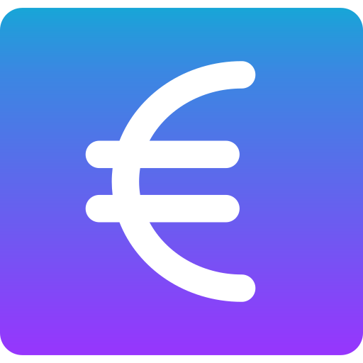 euro Generic gradient fill icon