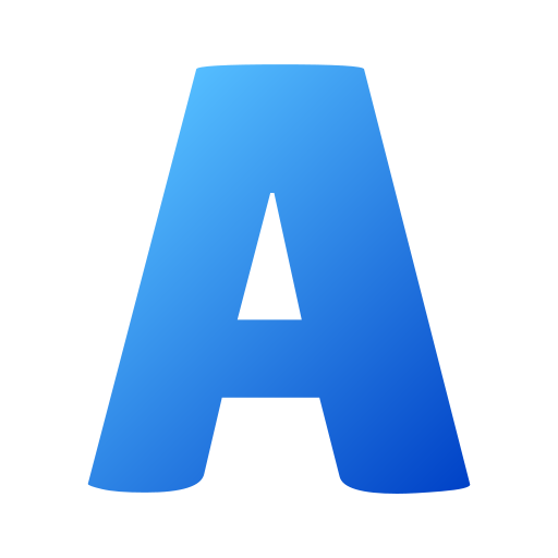 Letter a Generic gradient fill icon