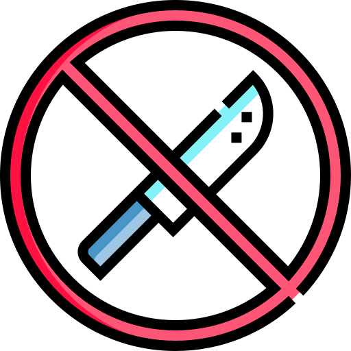 No weapons Detailed Straight Lineal color icon