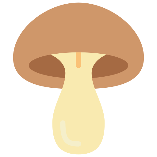 champignon Basic Miscellany Flat Icône