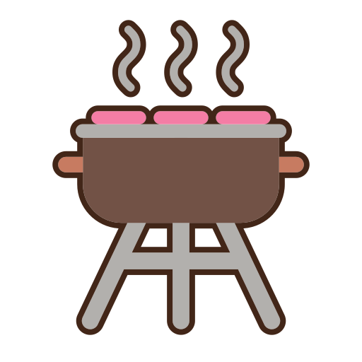 Grill Flaticons Lineal Color icon