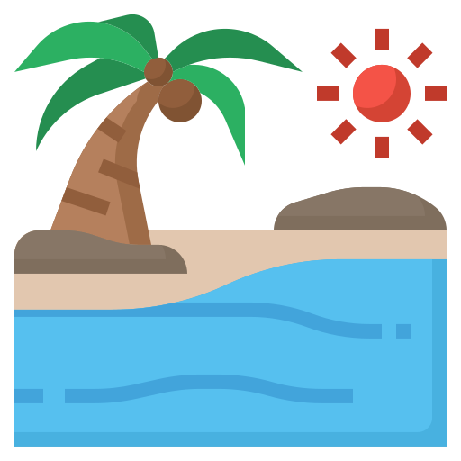 Beach Generic color fill icon