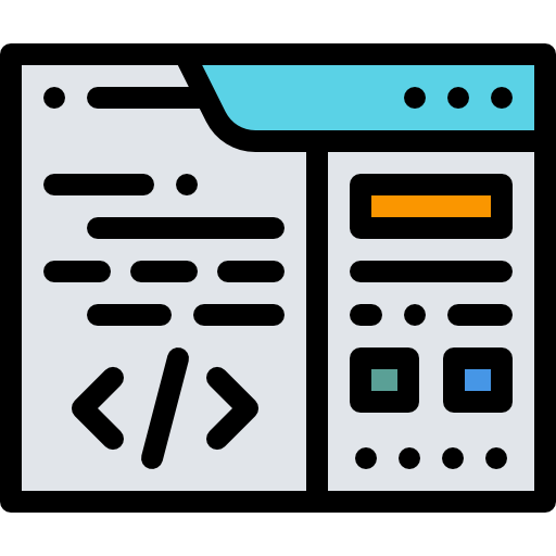 Coding Detailed Rounded Lineal color icon