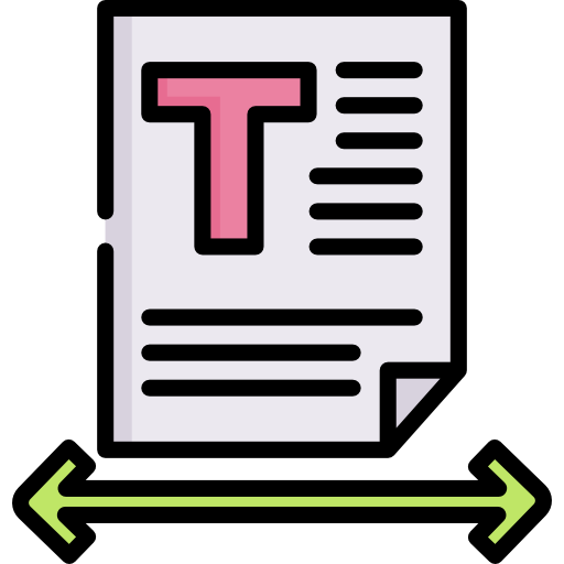 textabstand Special Lineal color icon