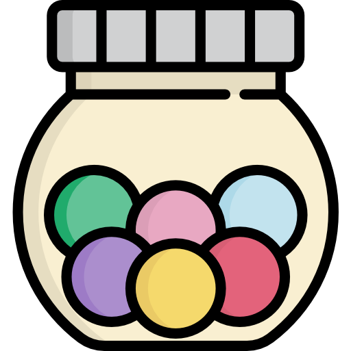 Candy jar Kawaii Lineal color icon