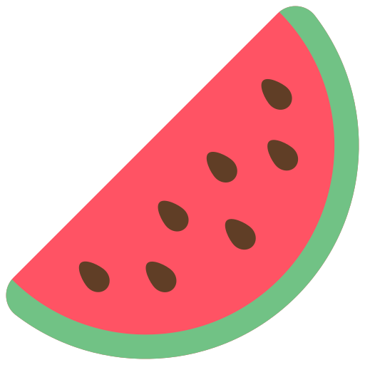 Watermelon Basic Miscellany Flat icon