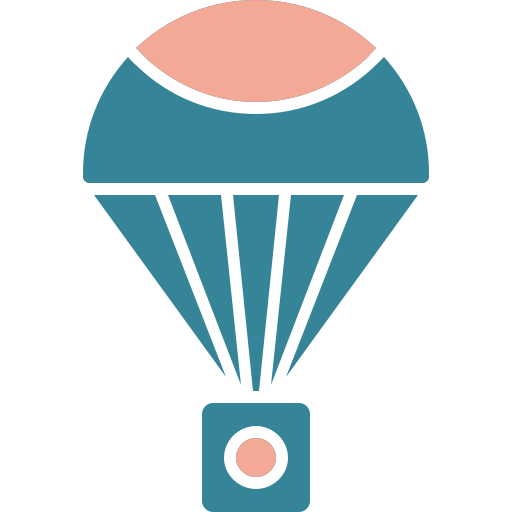 Parachute Generic color fill icon