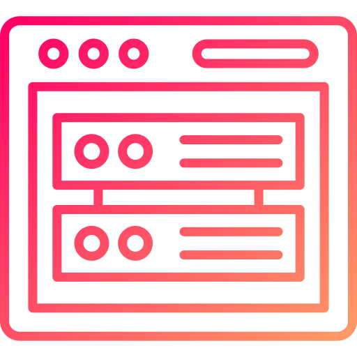 Database Generic gradient outline icon