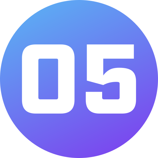 숫자 5 Generic gradient fill icon