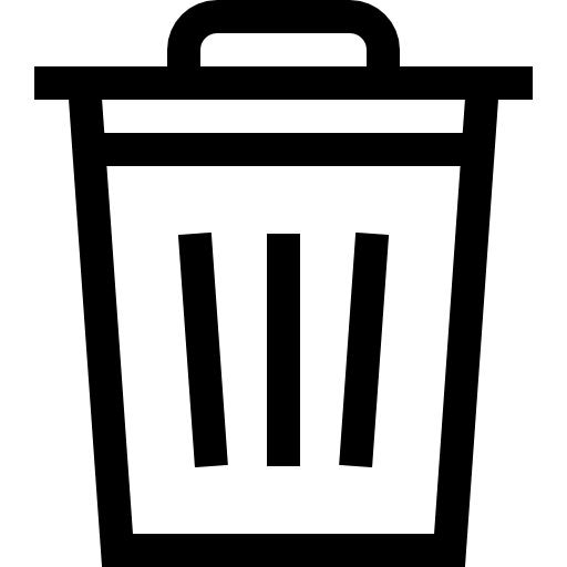 spazzatura Basic Straight Lineal icona