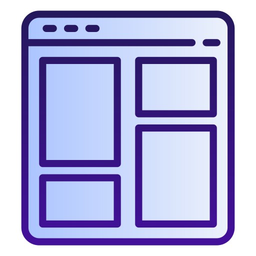 Layout Generic gradient lineal-color icon