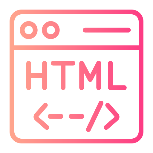 html Generic gradient outline icon