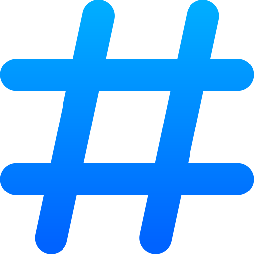 Hashtag Generic gradient outline icon