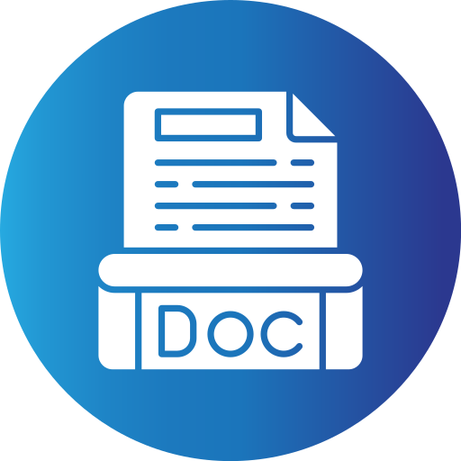 Doc file format Generic gradient fill icon