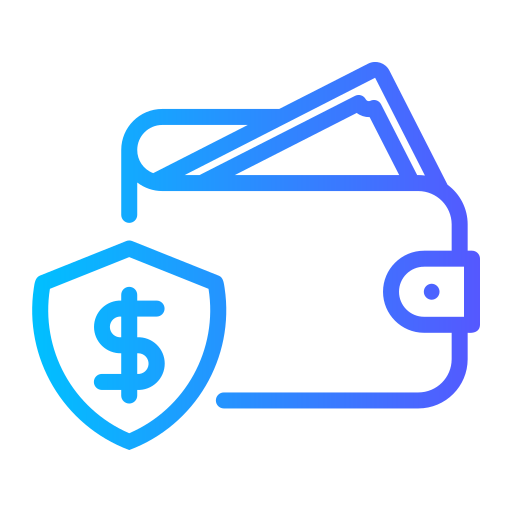 protezione del pagamento Generic gradient outline icona