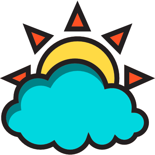 Cloudy Payungkead Lineal Color icon