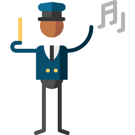 banddirektor Puppet Characters Flat icon