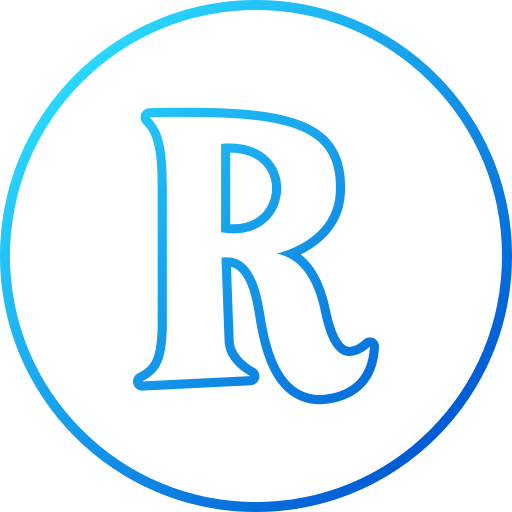 buchstabe r Generic gradient outline icon