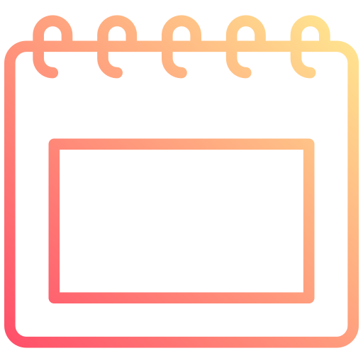 calendrier Generic gradient outline Icône